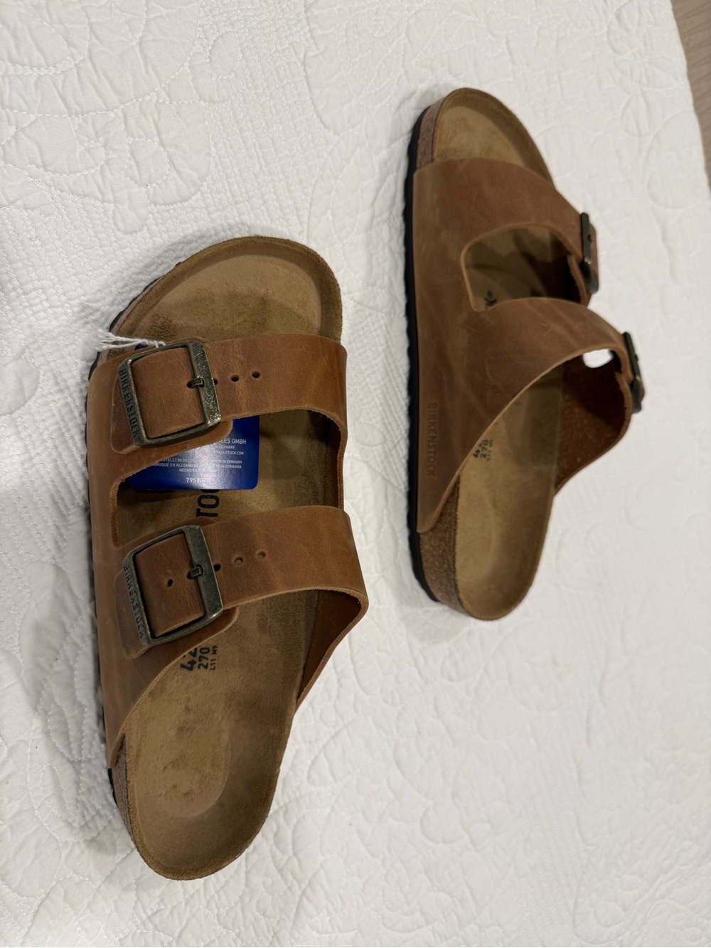 Birkenstock Men's Brown Leather Two-Strap Sandals - Picture 11 of 15